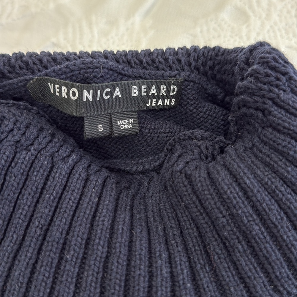 Verónica Beard Navy and White Striped Women's Sweater - Picture 3 of 4